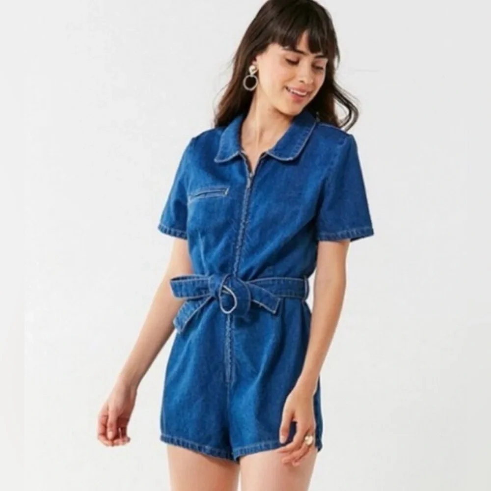 BDG Denim Romper - Picture 2 of 8